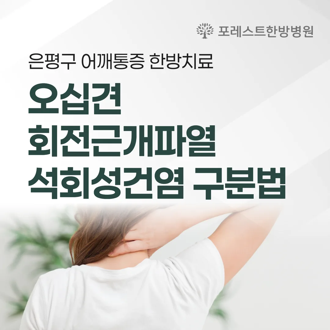 은평구 어깨통증 한방치료, 오십견·회전근개파열·석회성건염 구분법