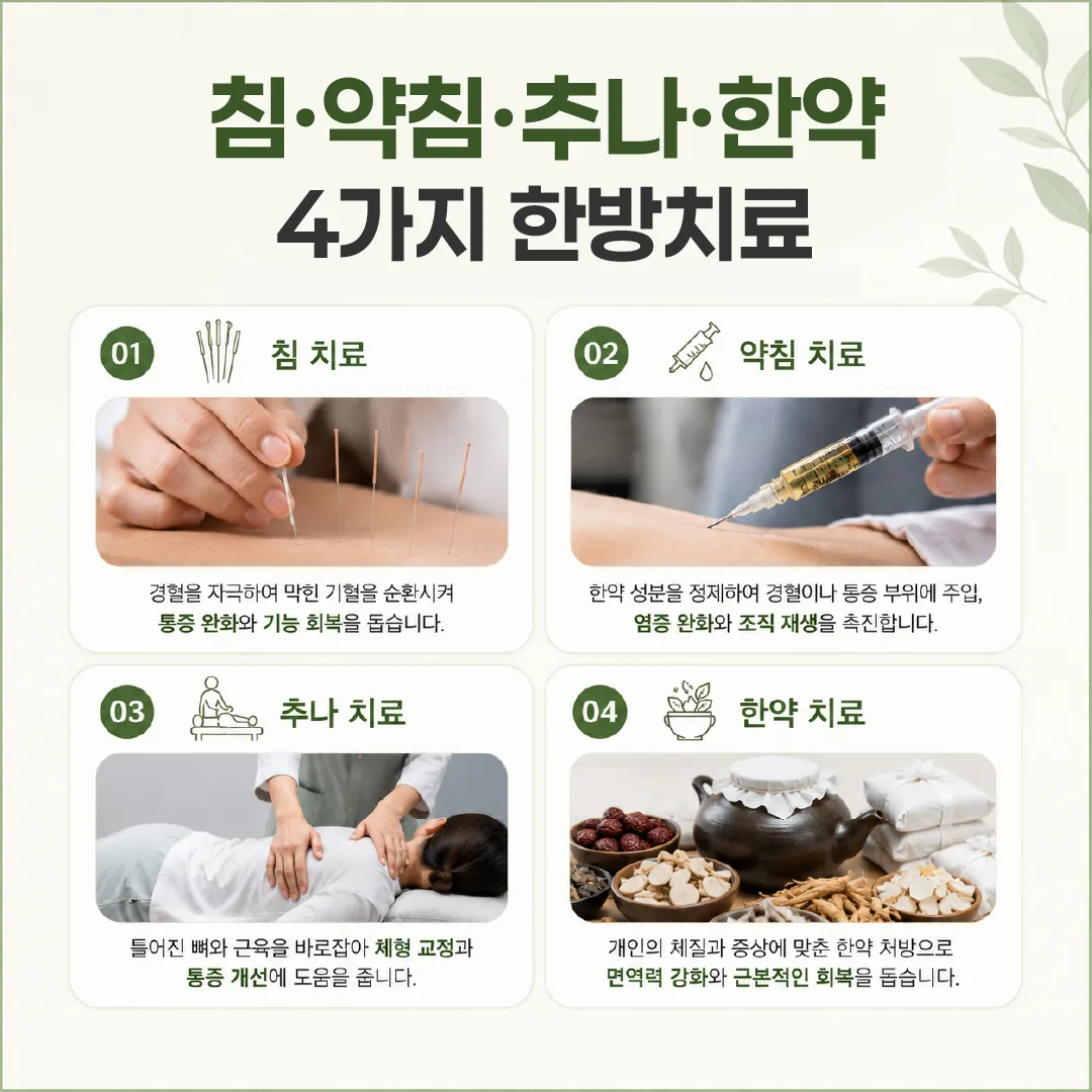 교통사고 한방치료 침 약침 추나 한약