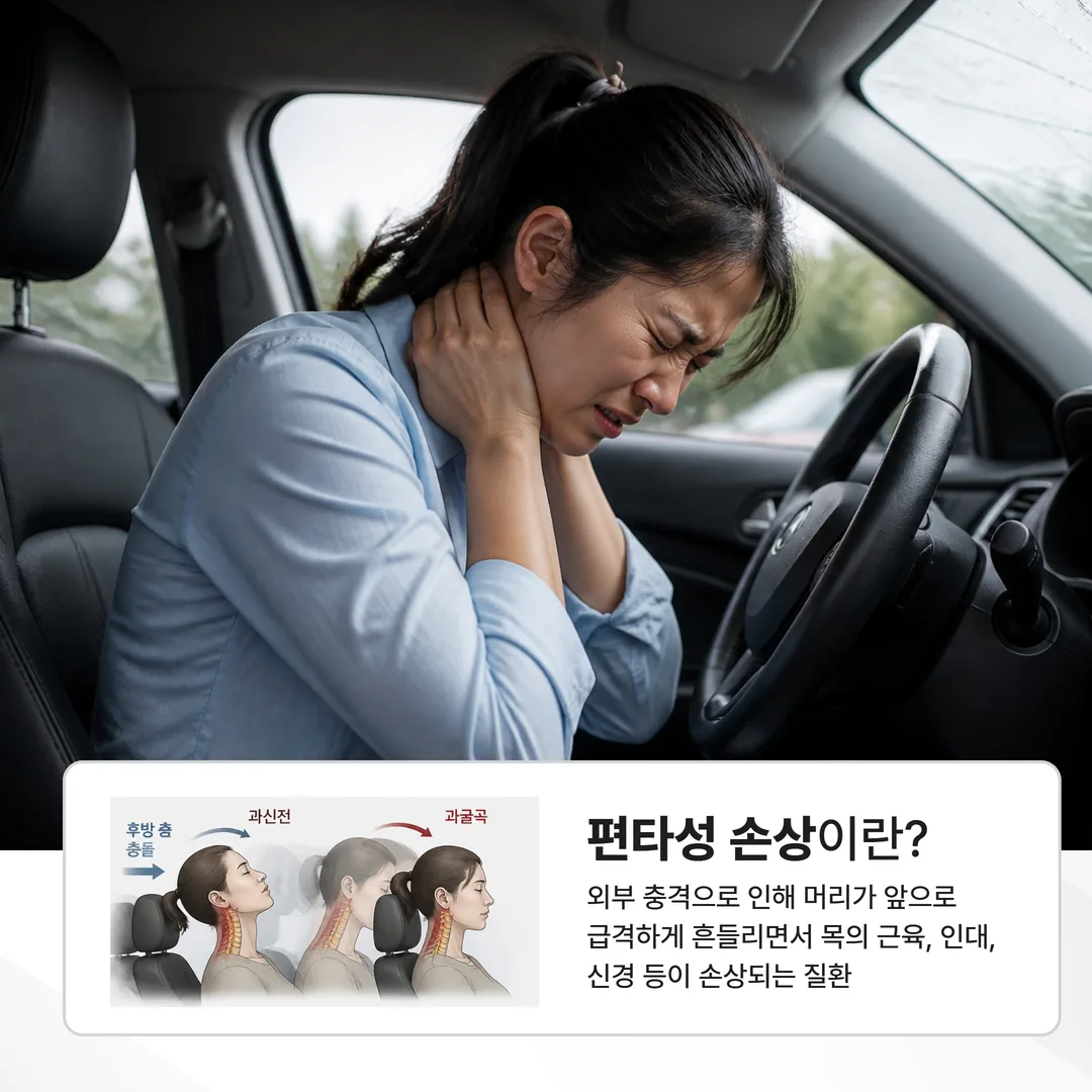 교통사고 후 목 통증 경추 염좌 편타성 손상