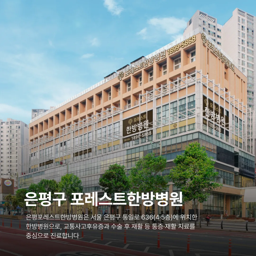 은평구 포레스트한방병원 교통사고 입원 병원 전경