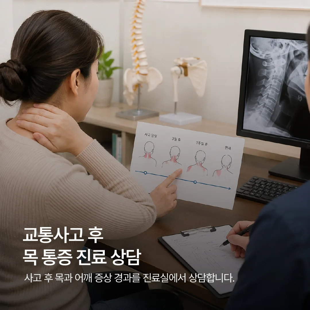 교통사고 후 목 통증 진료 상담